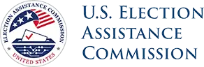 美国选举援助委员会标志，显示与 Vote.gov 的合作关系